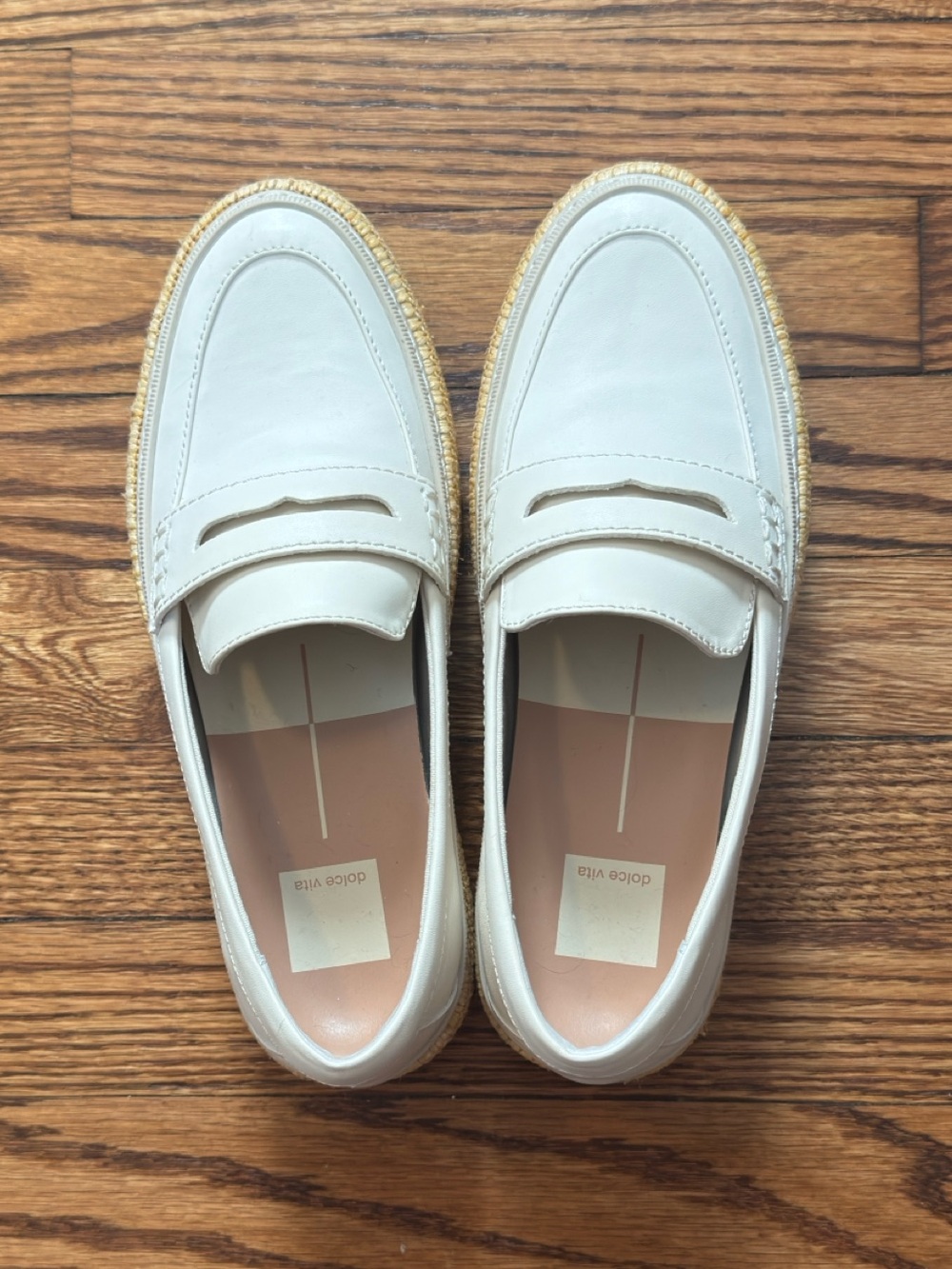 Dolce Vita Size 8 Platform Cream Loafers - Picture 2 of 5